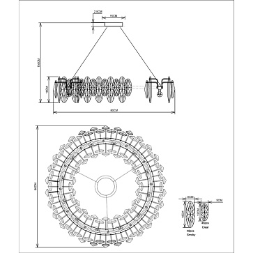 Подвесная люстра Divinare OPHELIA 7203/17 LM-12
