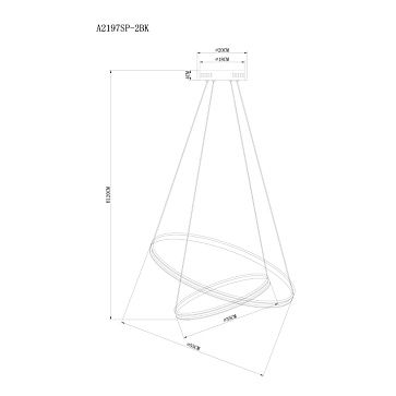 Подвесная люстра Arte Lamp FRODO A2197SP-2BK