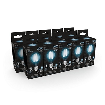 Светодиодная филаментная лампа Gauss A60 20W 1850Lm 4100K E27 102902220102902220_GAUSS