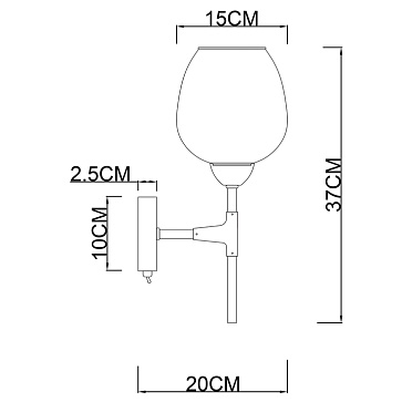 Бра Arte Lamp YUKA A4103AP-1CC