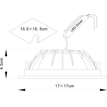 Встраиваемый светильник Arte Lamp RIFLESSIONE A7416PL-1WH