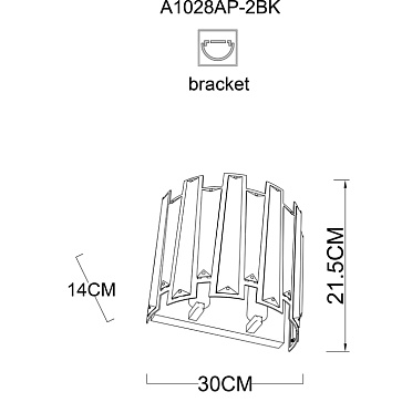 Настенный светильник Arte Lamp AMBER A1028AP-2BK