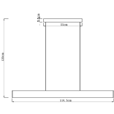 Линейный светильник Arte Lamp LARGO A2505SP-2BK