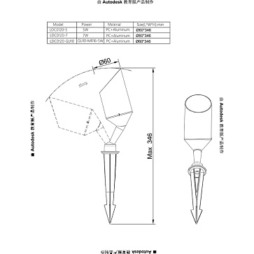 Грунтовый светильник Arte Lamp ELSIE A1022IN-1BK