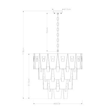 Подвесная люстра Arte Lamp SOPHIA A4066LM-11PB