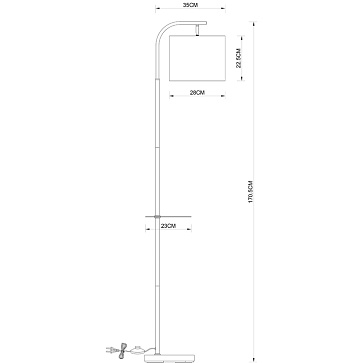 Торшер Arte Lamp CONNOR A4053PN-1BK