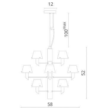 Подвесная люстра Divinare ALBERO 1680/02 LM-12
