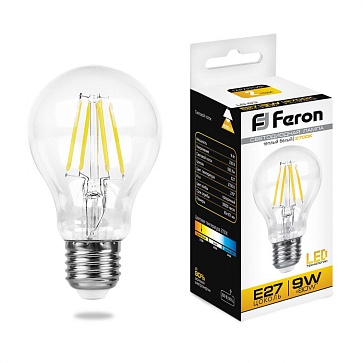Лампа светодиодная Feron LB-63 Шар E27 9W 175-265V 2700K, артикул FERON