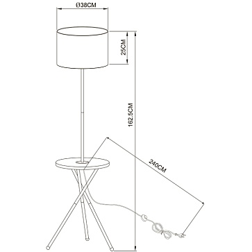 Торшер Arte Lamp COMBO A2070PN-1BK