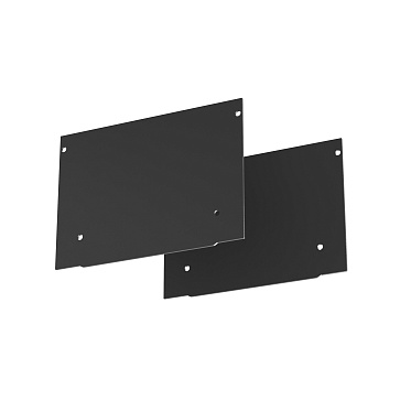 Заглушка декоративная черная - 2шт.+ 8 саморезов для профиля ALM-11681-PL-B-2M