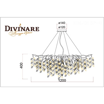 Подвесная люстра Divinare SALICE 3136/01 SP-13