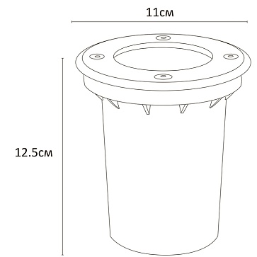 Тротуарный светильник Arte Lamp PIAZZA A6017IN-1SS