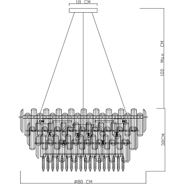 Подвесная люстра Divinare BELLATRIX 3510/02 SP-18