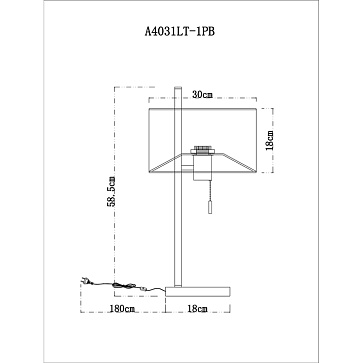 Декоративная настольная лампа Arte Lamp PROXIMA A4031LT-1PB