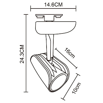 Трековый светильник Arte Lamp LYNX A3930PL-1BK