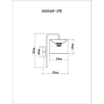 Бра Arte Lamp Rupert A5024AP-1PB