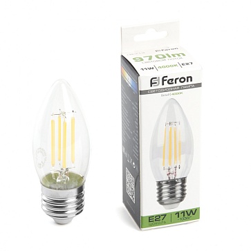 Лампа светодиодная Feron LB-713 Свеча E27 11W 230V 4000K, артикул FERON
