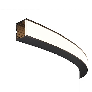 Радиусный профиль 35x35 Ø1500мм внешний 1/4 круга черный