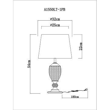 Декоративная настольная лампа Arte Lamp RADISON A1550LT-1PB