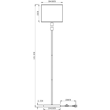 Торшер Arte Lamp NORTH A5896PN-1PB