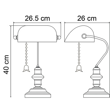 Кабинетная настольная лампа Arte Lamp BANKER A2493LT-1AB