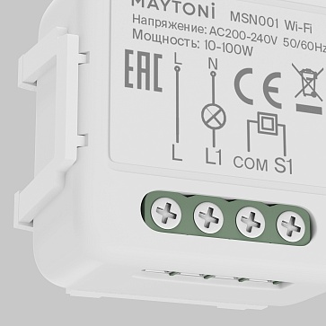 Wi-Fi выключатель одноканальный (без нуля) MSN001