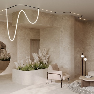 Коннектор радиусный R300 Exility встраиваемый под ГКЛ 9,5мм, белый