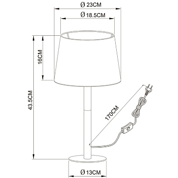 Декоративная настольная лампа Arte Lamp CONNOR A2102LT-1WH