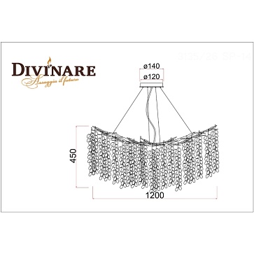 Подвесная люстра Divinare SALICE 3135/26 SP-14