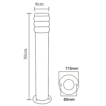 Ландшафтный светильник Arte Lamp PORTICA A8381PA-1SS