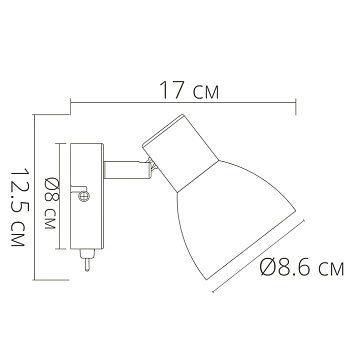 Спот Arte Lamp FALENA A3117AP-1BK