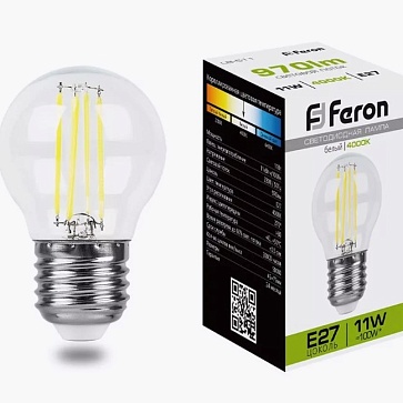 Лампа светодиодная Feron LB-511 Шарик E27 11W 230V 4000K 38016