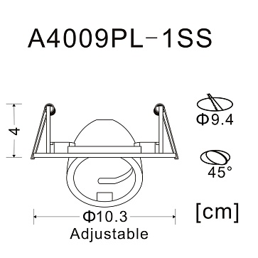 Точечный встраиваемый светильник Arte Lamp ACCENTO A4009PL-1SS