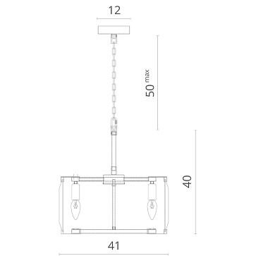 Подвесная люстра Divinare ELLIOT 7304/04 SP-6