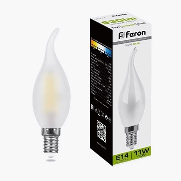 Лампа светодиодная Feron LB-714 Свеча на ветру E14 11W 230V 4000K 38011