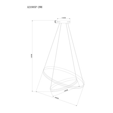 Подвесная люстра Arte Lamp MERIDIANA A2198SP-2WH