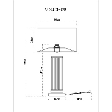 Декоративная настольная лампа Arte Lamp MATAR A4027LT-1PB