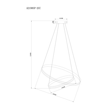 Подвесная люстра Arte Lamp MERIDIANA A2198SP-2CC