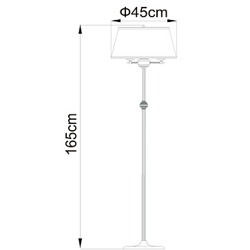 Торшер Arte Lamp ALICE A3579PN-3AB