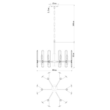 Подвесная люстра Divinare TENERIFE 7136/02 LM-6