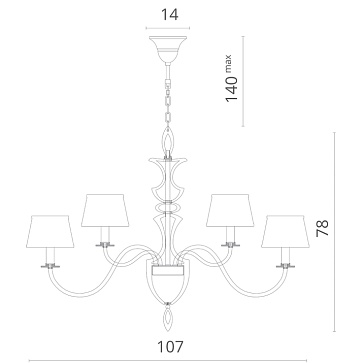 Подвесная люстра Divinare FLORENCE 6819/19 SP-12