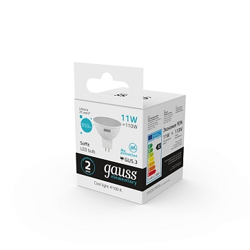 Светодиодная лампа Gauss Софит 11W 850Lm 4100K GU5.3 1352113521_GAUSS