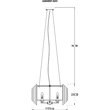 Подвесная люстра Arte Lamp JASTIN A2848SP-3GO