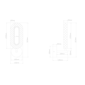 Бра Arte Lamp OVALE A2489AP-1GO