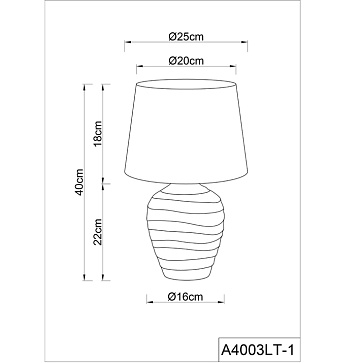 Декоративная настольная лампа Arte Lamp KORFU A4003LT-1CC
