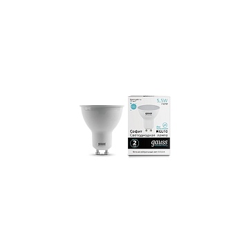 Светодиодная лампа Gauss Софит 6W 450Lm 4100K GU10 1362613626_GAUSS