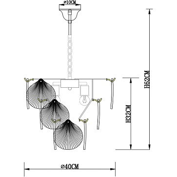 Подвесная люстра Arte Lamp VICTORIA A1734LM-5AB