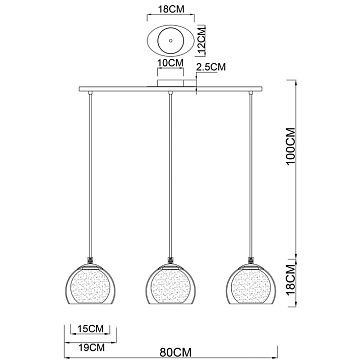 Подвесной светильник Arte Lamp RASTABAN A7984SP-3PB