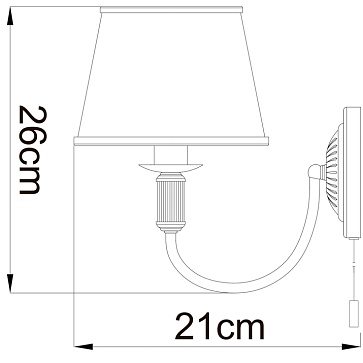 Бра Arte Lamp ALICE A3579AP-1AB