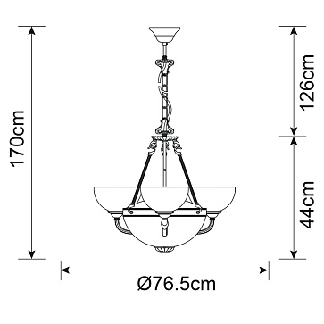 Подвесная люстра Arte Lamp WINDSOR A3777LM-3-2AB